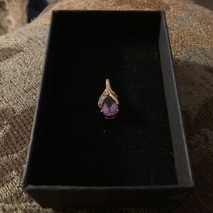 14k amethyst pendant